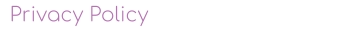 Privacy Policy